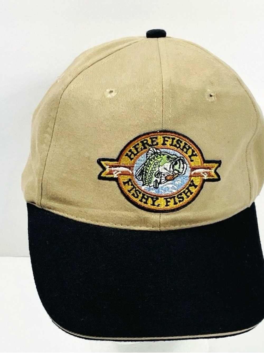 Here Fishy, Fishy, Fishy Baseball Hat Cap For Funny Outdoor Fishing Lovers